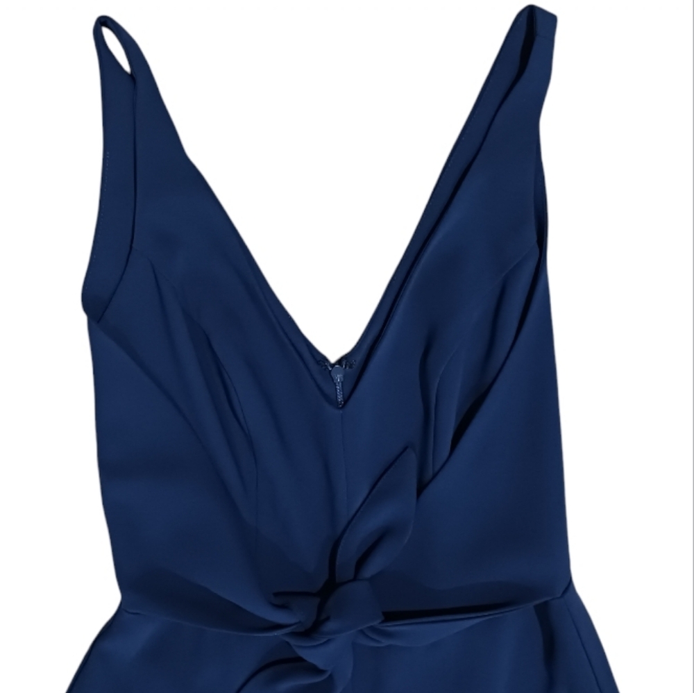 Amanda Uprichard Charter Tie Front Jumpsuit Cropped Wide Leg - Picture 5 of 11